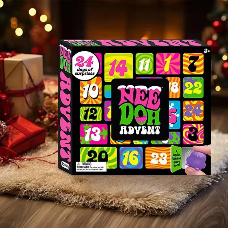 NeedohAdvent – 24-Day Squeeze Toy Advent Calendar with Soft Stress Toys