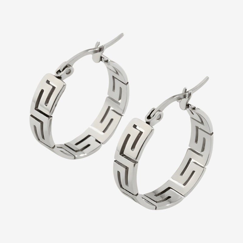 Mia – Round Earrings with Adjustable Hooks