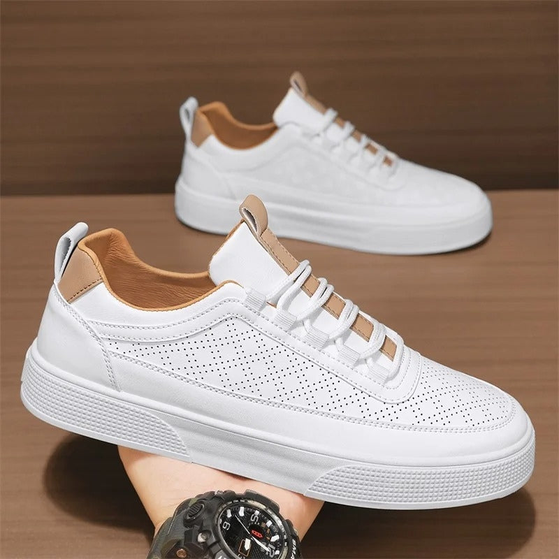 David – Sneakers with Adjustable Lace Up and Zigzag Pattern Design