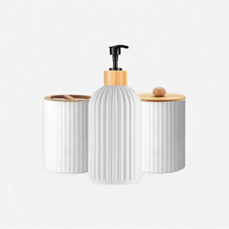 BathNexa – Badkamer Accessoireset met Navulbare Zeepdispenser Velani