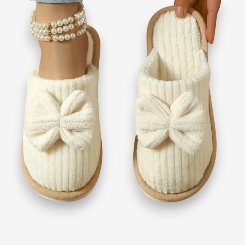 Ella – Round Toe Slippers with Bow Detail
