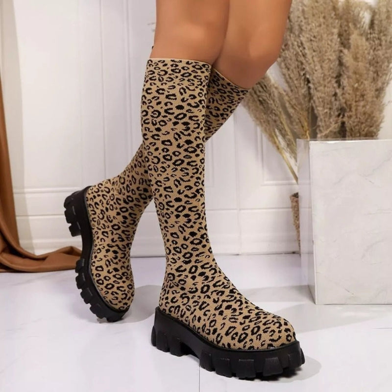 Sophia – High Knee Boots With Anti Slip Grip