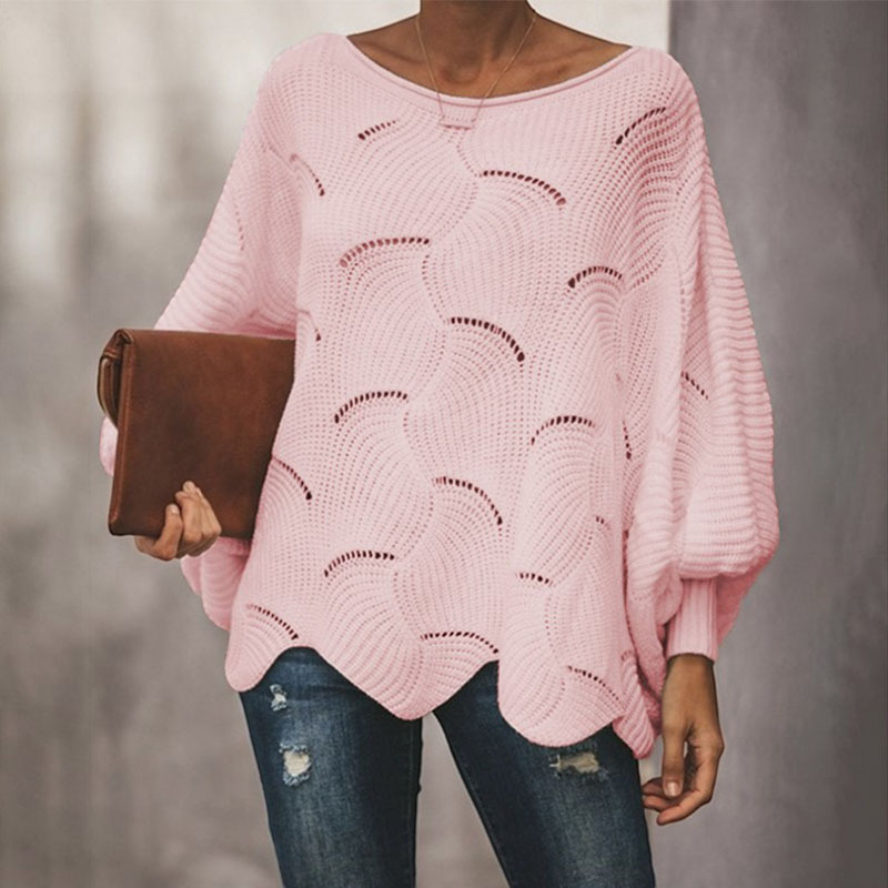 Women's Oversized Hollow Knit Sweater