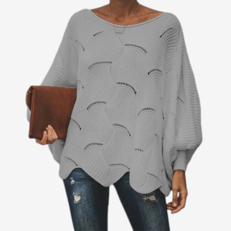 Women's Oversized Hollow Knit Sweater