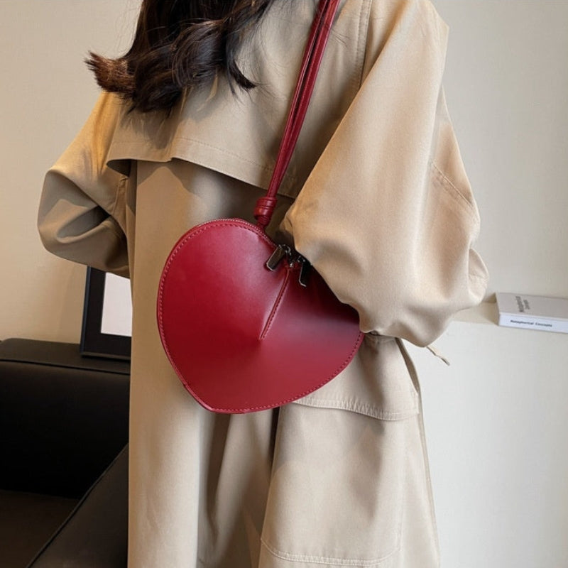 Nora – Women's Heart-Shaped Shoulder Bag with Adjustable Shoulder Strap