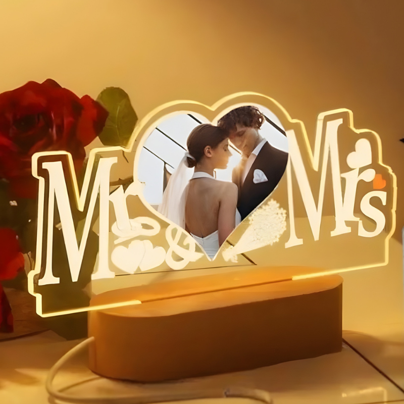 Illuminated Picture Frame with USB Lighting