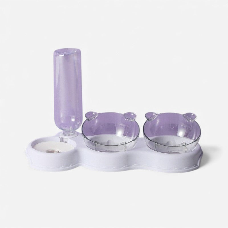 PawBella – Double Pet Bowl with Water Dispenser