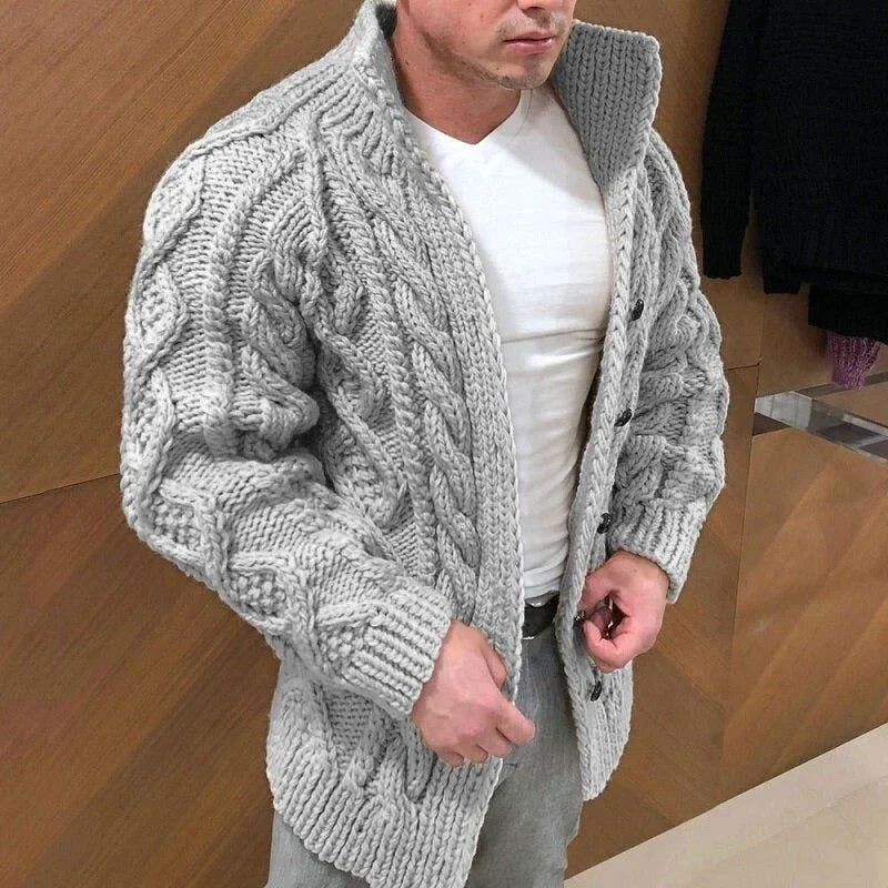 Weavon - Shawl Collar Cardigan with Button Front