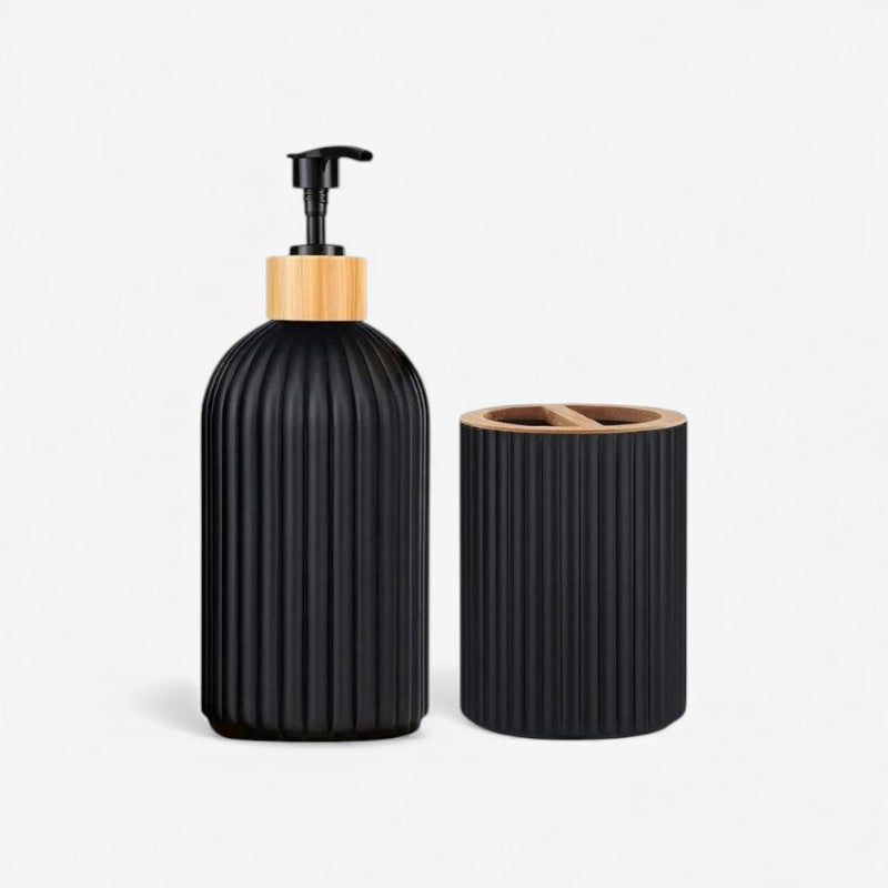 BathNexa – Badkamer Accessoireset met Navulbare Zeepdispenser Velani