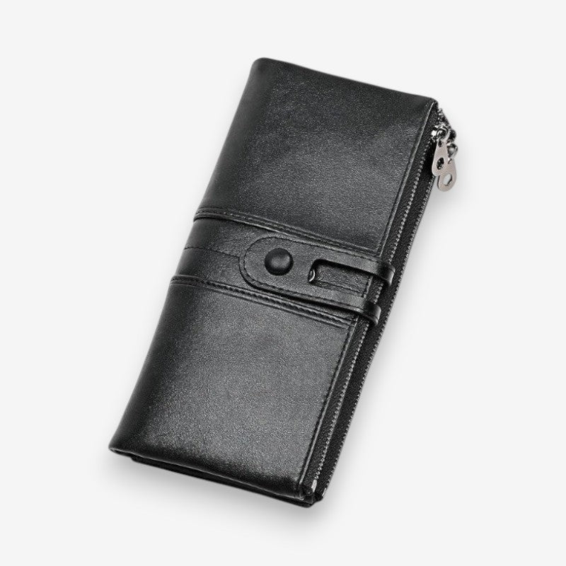 Emma – Compact portemonnee met rits- en druksluiting Velani