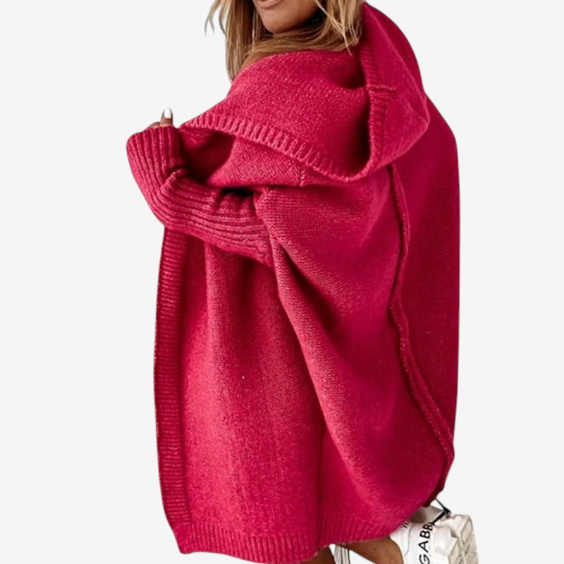 Womens Hooded Knit Cardigan