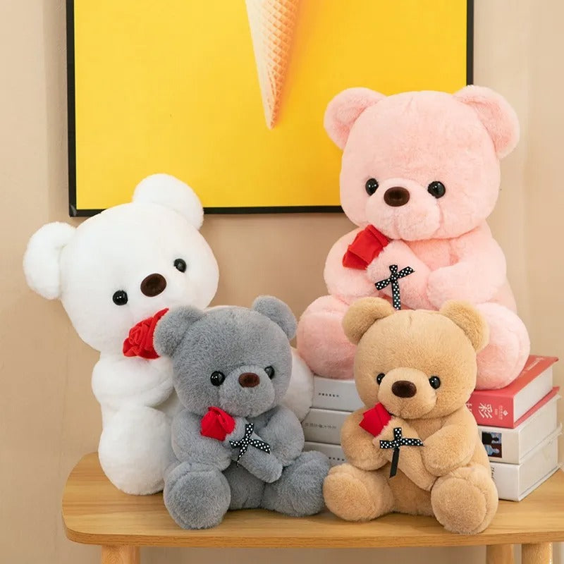 BloomHeart – Rose Teddy Bear Handmade with Roses