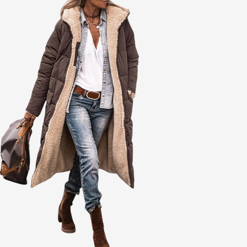 Women's Cozy Hooded Parka Coat