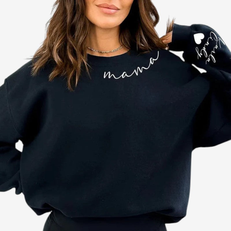 Long Sleeve Hoodie with Embroidered Name