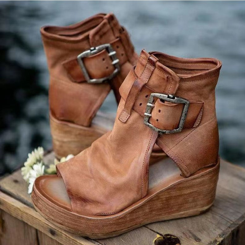 Wedge Sandals with Peep Toe