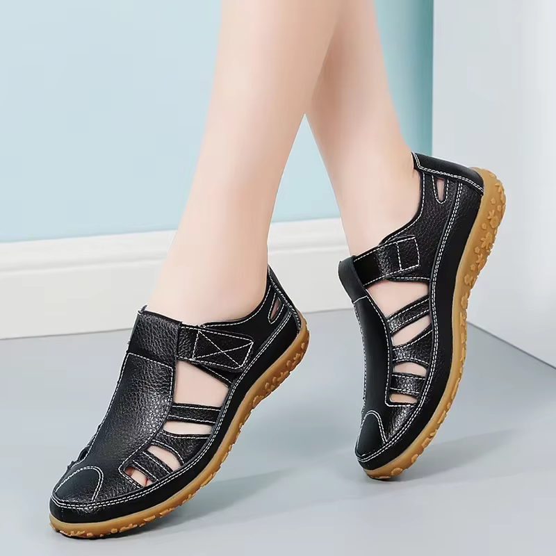 Women's Velcro Strap Slip-On Sandals