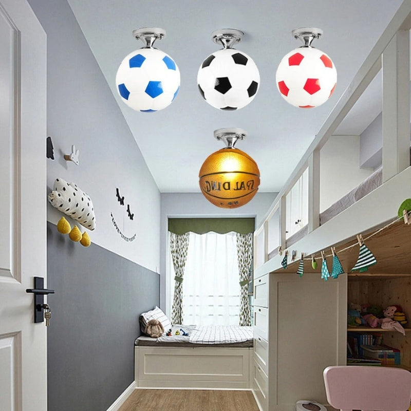 SportGlow – Ronde LED Plafondlamp met Voetbal-geïnspireerd Ontwerp Velani