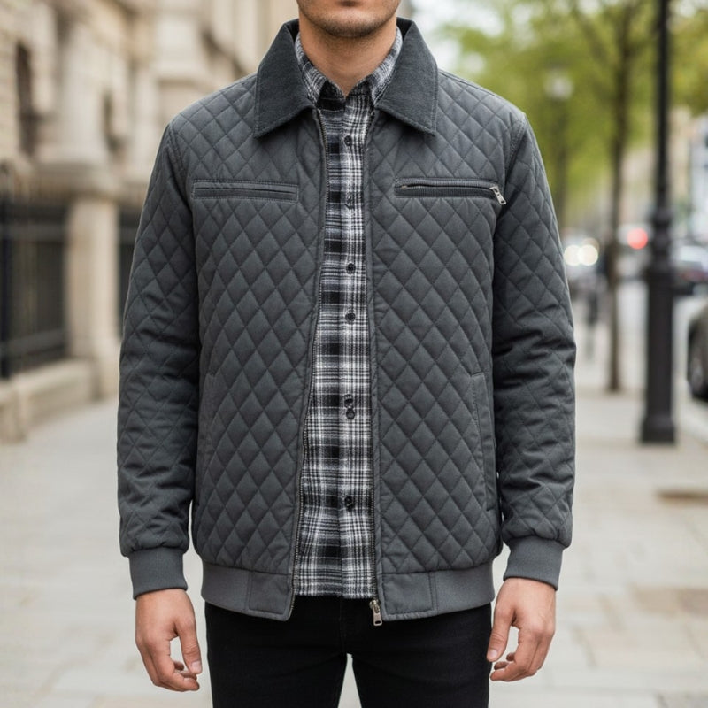 Nathan – Long Sleeve Jacket with Zipper Closure