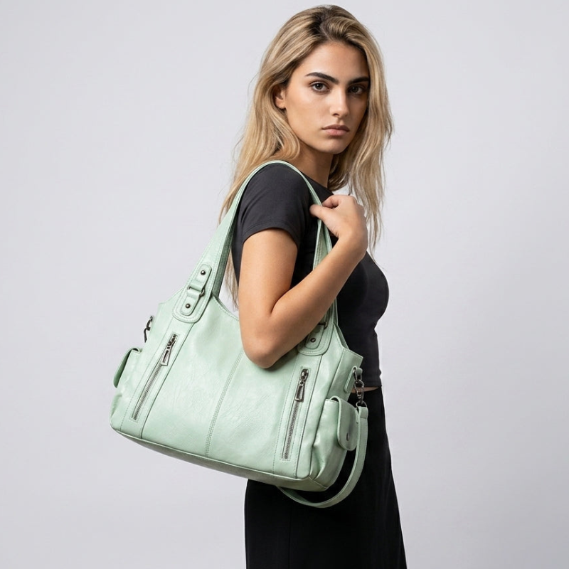 Women's Shoulder Bag with Detachable Crossbody Strap