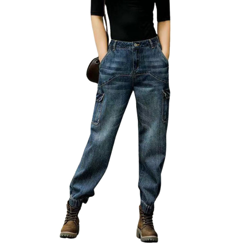 Louisa – Hoge taille Broek met Wijde Pijpen en Zakjes Velani