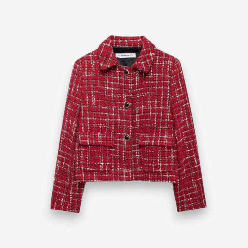 Sophia – Long sleeve jacket with button closure and pockets