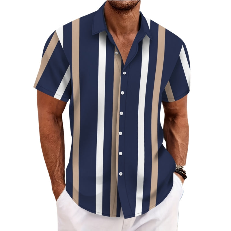 Wilko – Shirt met Korte Mouwen, Knopen en Kraag Velani