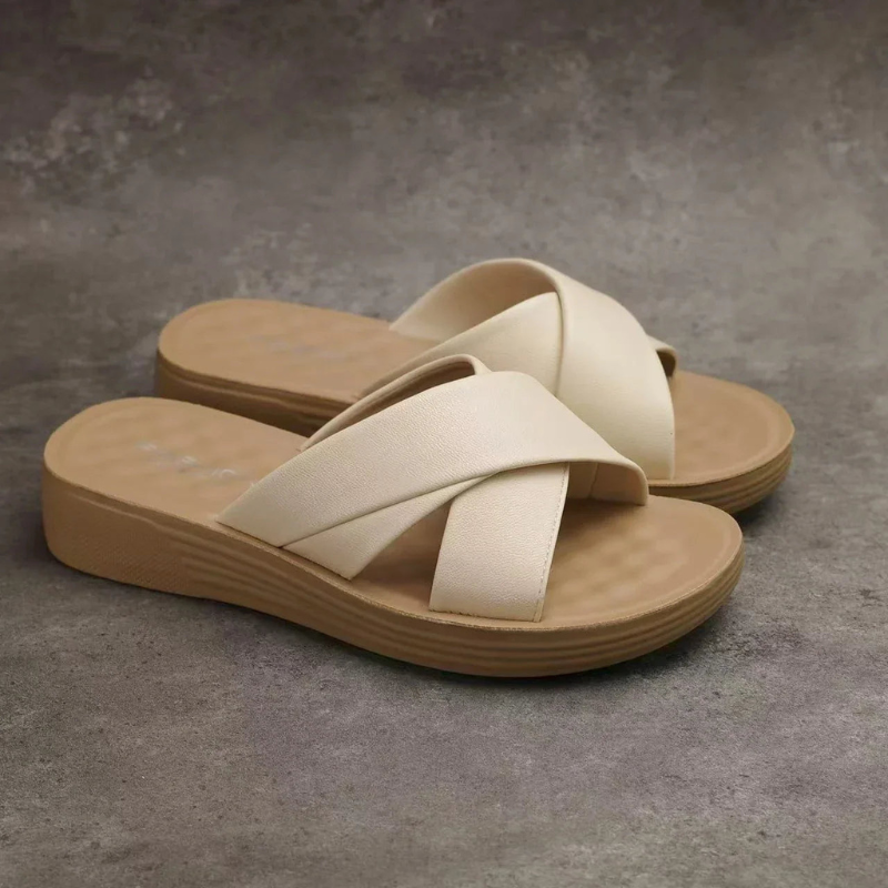Cross Strap Slippers for Women