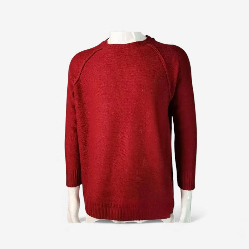 Lucas – Long Sleeve Sweater with Ribbed Knitting Design