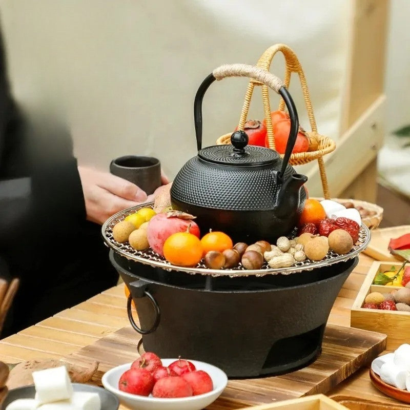BrewNest – Round Base Teapot with Rope Handle