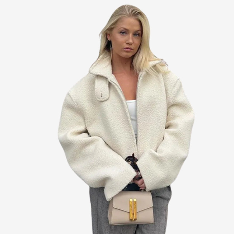 Chloe – Long Sleeve Jacket with Turn Down Collar Design