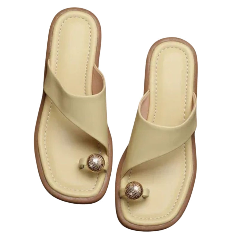 Valerie – Sandalen met Open Teen en Dikke Hak Velani