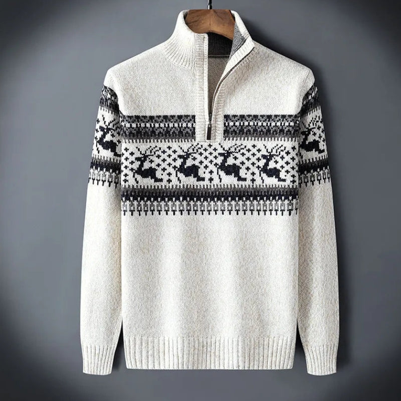 Jason – Long Sleeve Sweater with Zipper Closure