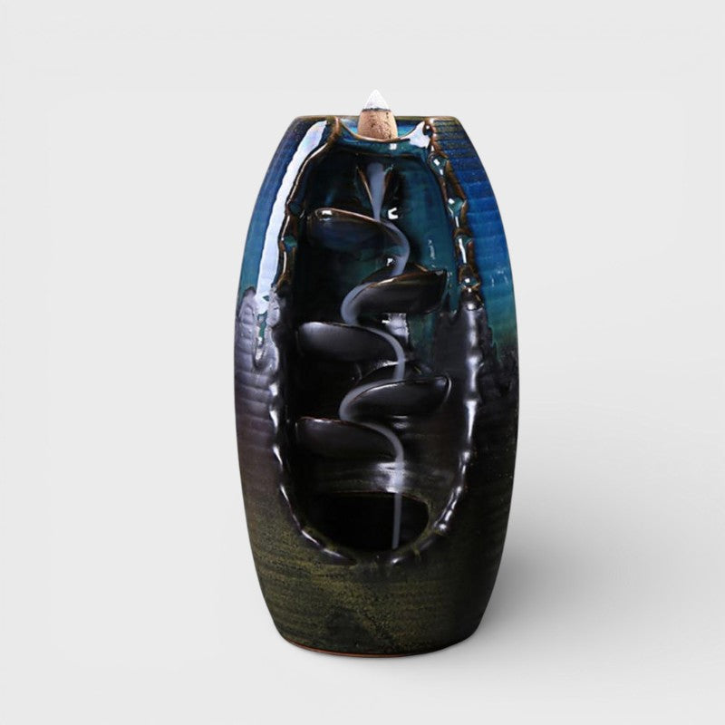 MistFlow – Waterfall Incense Holder Round Design