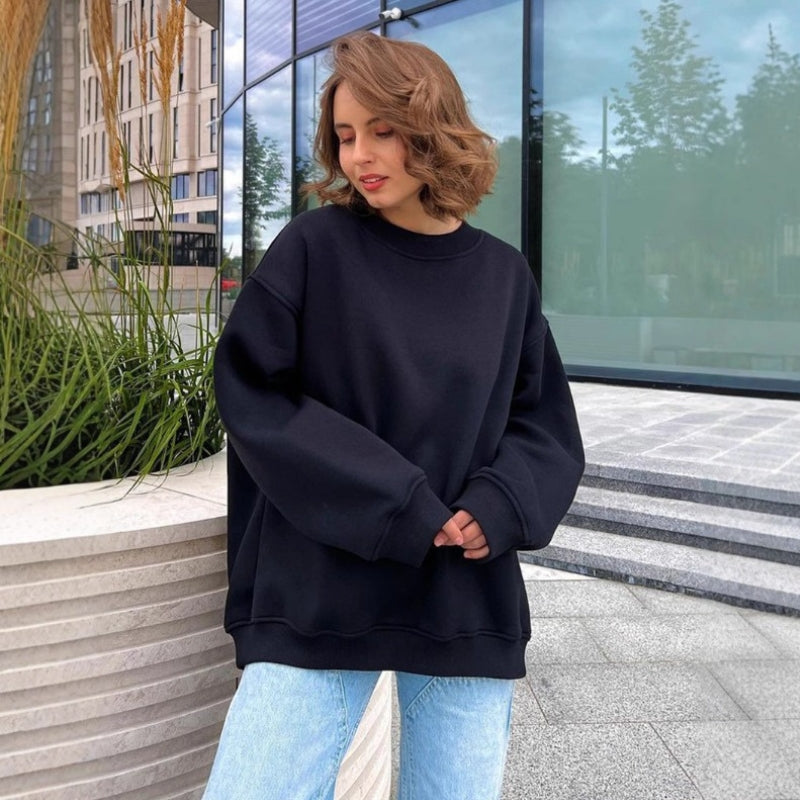 Emma – Long Sleeve Sweater with Round Neck Design