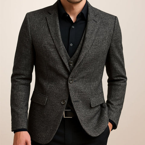 Men's Slim Fit Long Sleeve Blazer