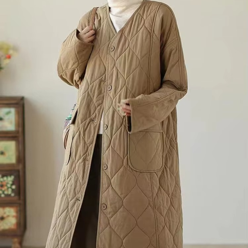 Joyce – V-hals jasje met lange mouwen en opgestikte zakken Velani