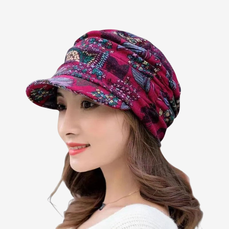 Sienna – Gorra redonda plegable con diseño floral