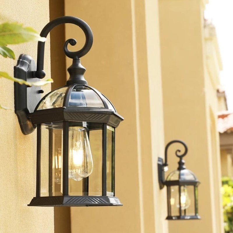 BrightEra – Wall Lamp with Curved Stand and Cage Design