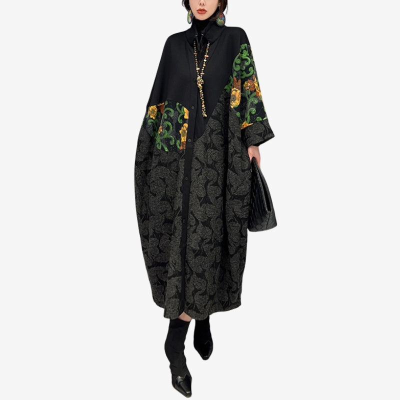 Clara – Long Sleeve Coat with Button Closure