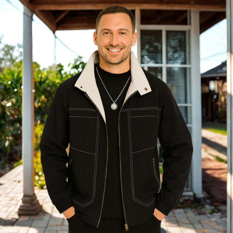 Joshua – Long Sleeve Jacket With Zipper Closure