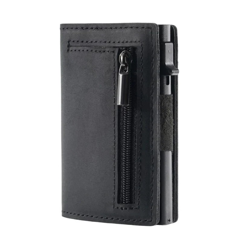 Lucas – Slanke RFID Blocking Portemonnee met Snelle Kaarttoegang en Ritsvak Velani