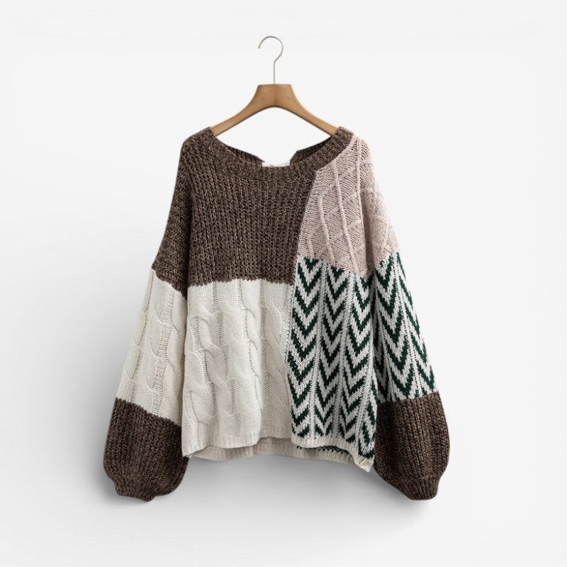Rebecca – Knotted Sweater With Long Sleeve and Round Neck