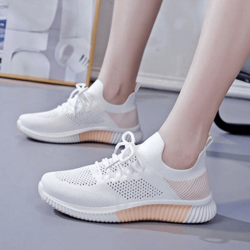 Mia – Round Toe Sneakers With Anti Slip Grip
