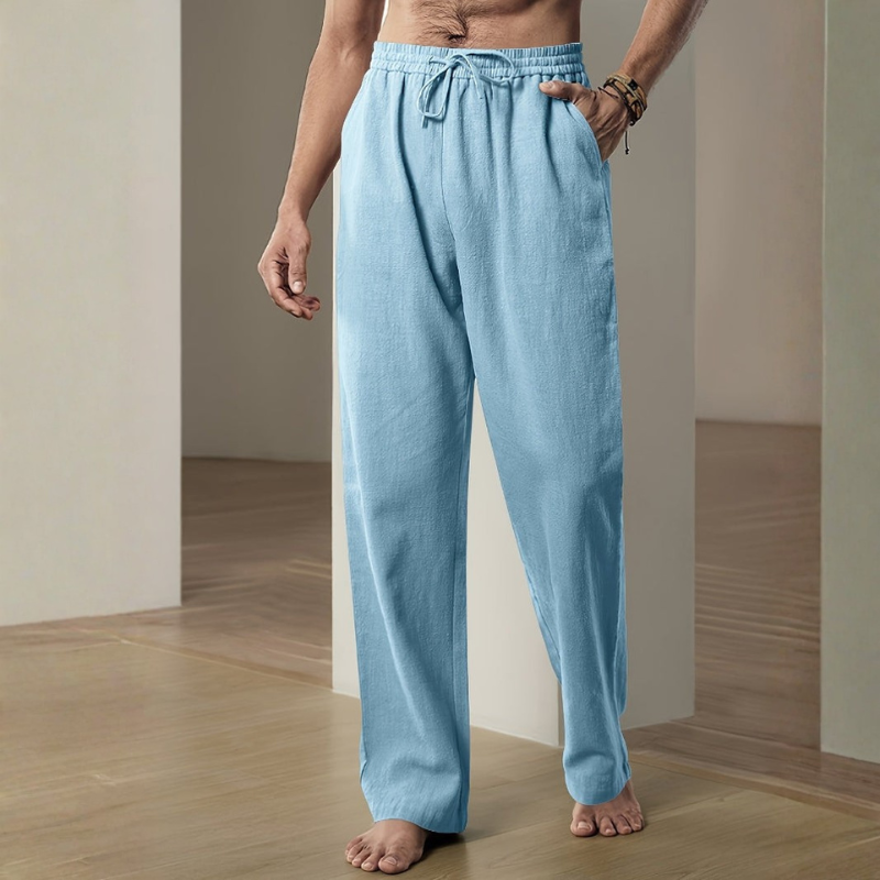 Men's Waist Pants with Adjustable Drawstring