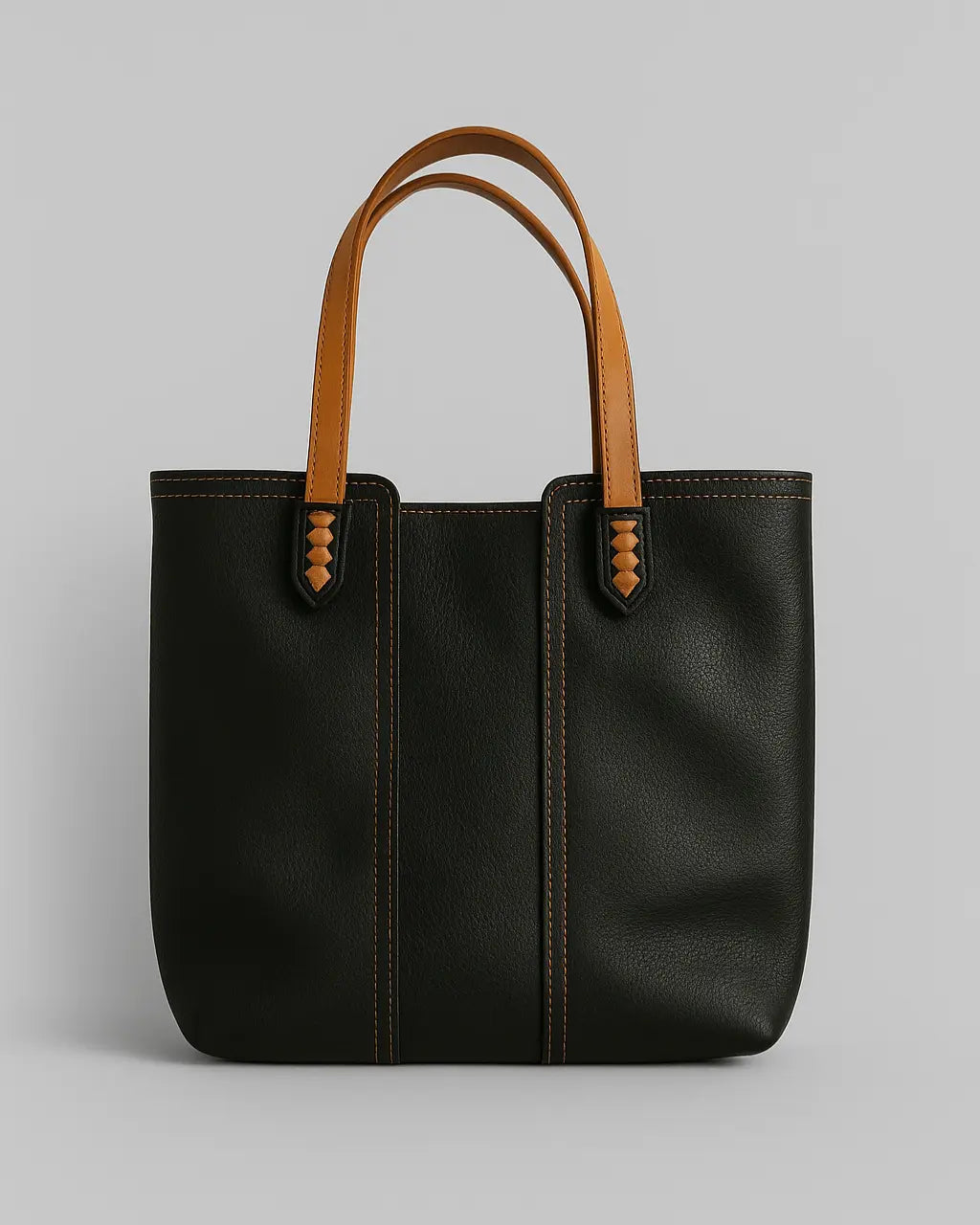 PU Leren TasMet Handvat En Ruim Interieur-Handbags-Velani-Zwart-Velani