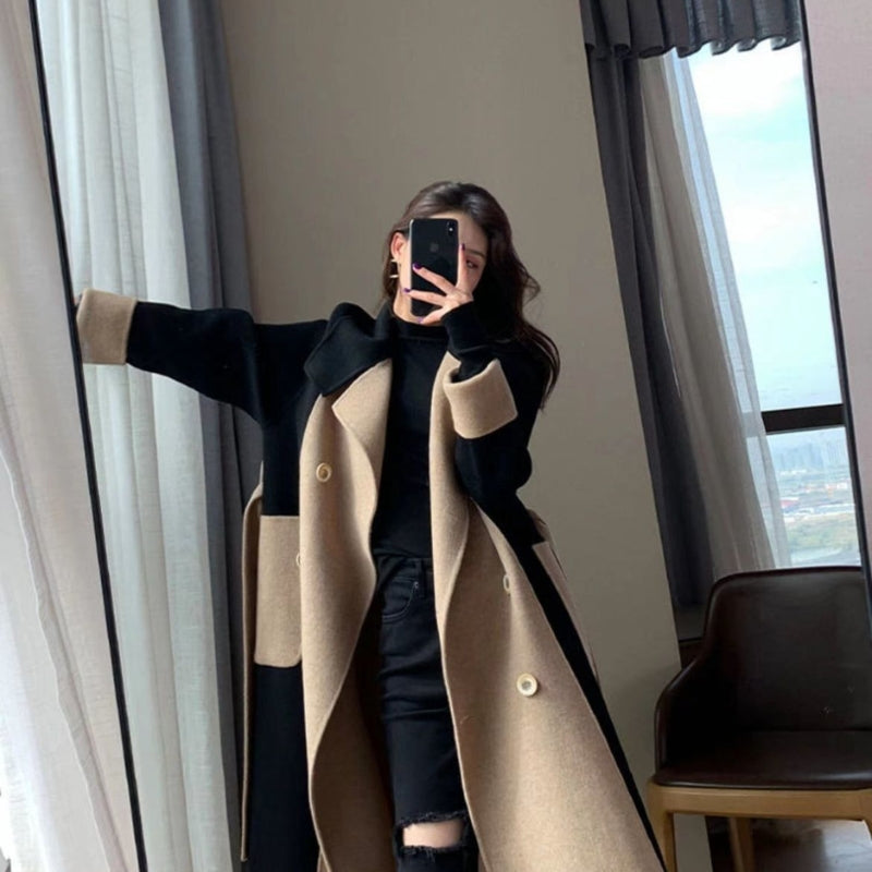 Olivia – Long Sleeve Coat With Adjustable Strap And Pockets
