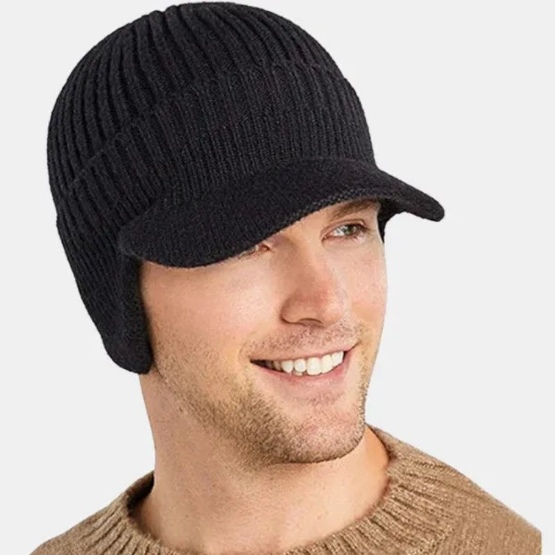 Visor – Beanie with Peak and Earflaps