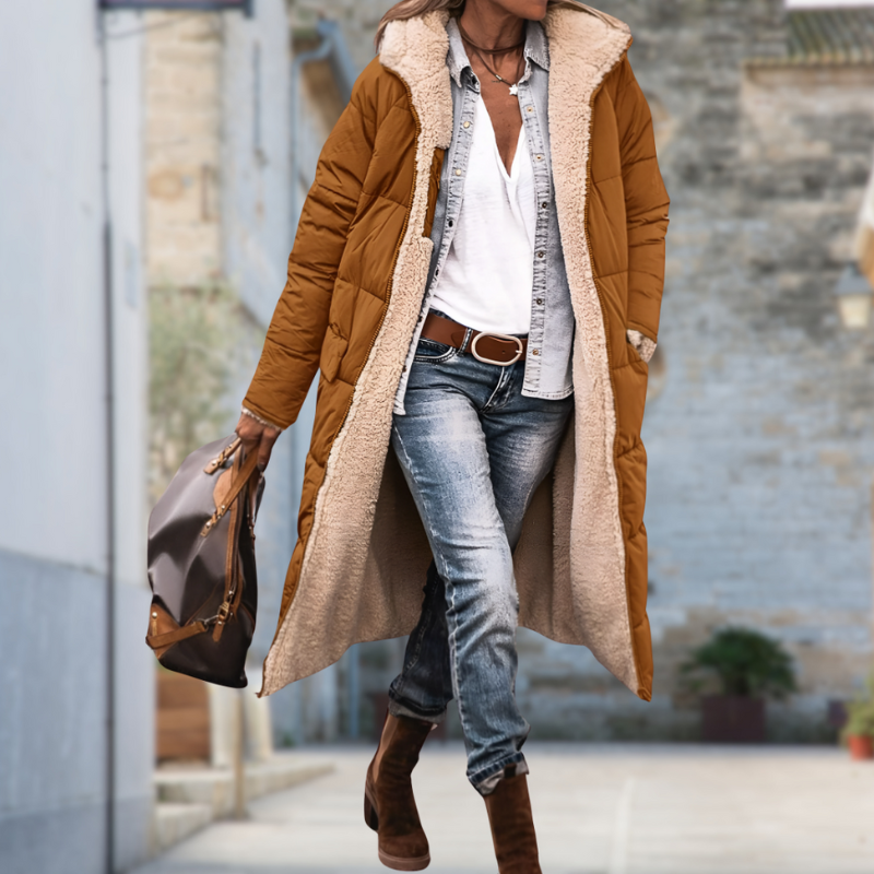 Olivia – Jas met lange mouwen en zakontwerp Velani