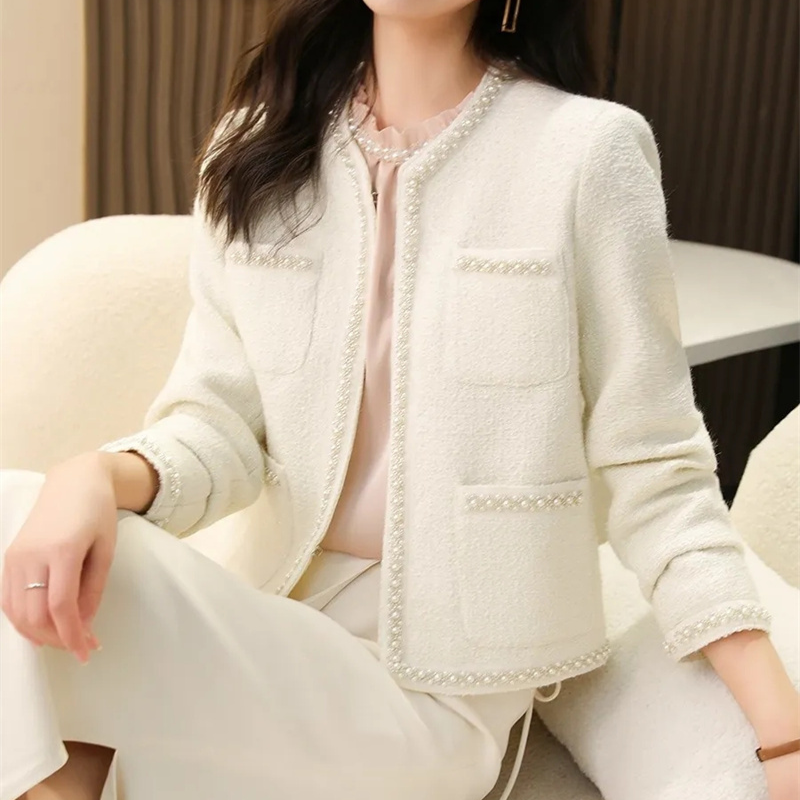 Sophie – Mantel met Ronde Hals, Meerdere Zakken en Lange Mouwen Velani