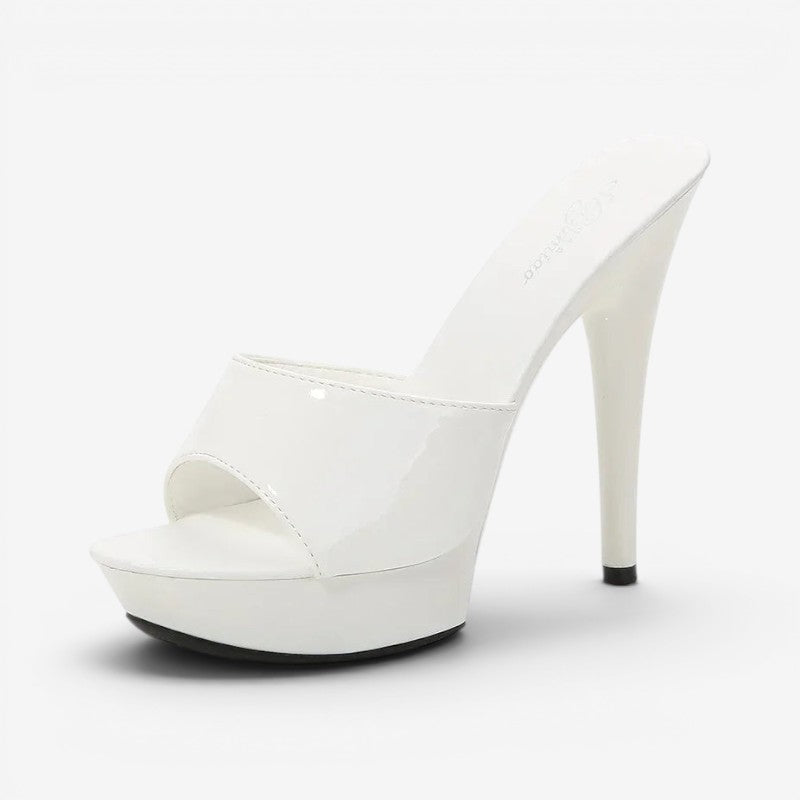 Women's Open Toe High Heel Sandals with Smooth Finish
